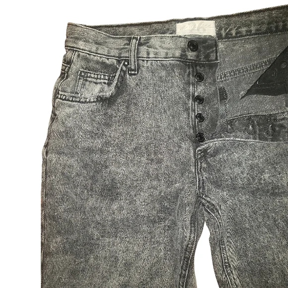 Free People We The Free Maggie Distressed Raw Hem Bottlerocket Mid-Rise Jeans 26 - Picture 4 of 16